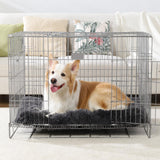 Vonabem Large Dog Bed XL, Washable Dogs Crate Pad 42 Inch, Plush Soft Pet Mats for Sleeping, Anti Slip Kennel Pads 41 * 27 inch Dark Grey