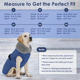 Petglad Dog Coat, Waterproof Dog Winter Jacket with Adjustable Buckle, Reflective Turtleneck Pet Snow Vest Warm Fleece Sweater for Small Medium Large Dogs - Blue, 3XL