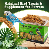 RANZ 5LBS Spray Millet Treat for Pet Birds, Hand-Harvested Bird Snack, Natural Sun-Dried Millet Spray for Parakeets, Parrots, Cockatiels, Lovebirds, Budgies, Finches, Canaries