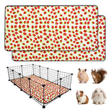 LWYMX 2 Pack Guinea Pig Cage Liners, Waterproof Reusable Guinea Pig Cage Liners,Waterproof Super Absorbent Pee Pads for Small Animals,24x48 inch 2pack