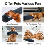 HOMBYS 25" Dog Pillow for Large & Medium Dogs, Soft Faux Fur Calming Pet Pillow for Anxiety Relief, Machine Washable, Plush Pet Toy (Dark Grey, 25"x8"x4")
