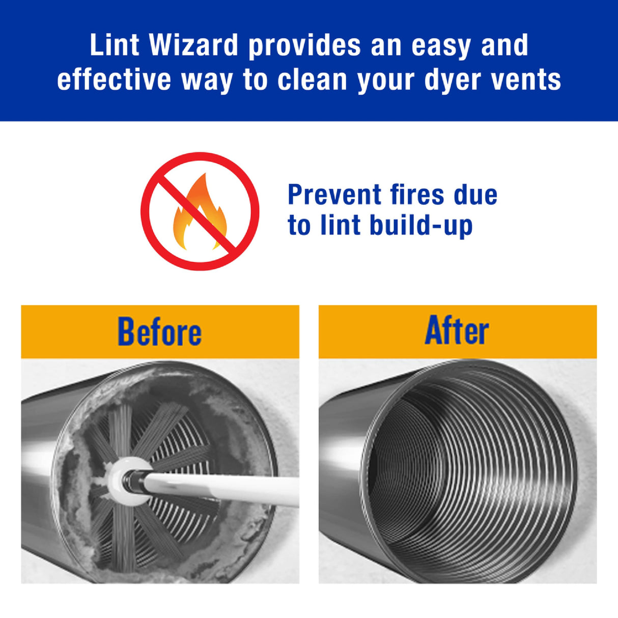 Eastman Lint Wizard Small Duct Dryer Vent Cleaning Kit, 2 Foot Flexible Quick Snap Rods, 4 Inch Auger Brush, Lint Trap Brush, 60766