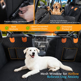 jov5tic Dog Truck Seat Cover for Back Seat,Hard Bottom Dog Hammock for Car, Pet Bed Extender for 2-4 Large Dogs with Waterproof Fabric,Holds 420 lbs Pet Hammock for Crew Cab Truck/SUV(Black,XL Size)