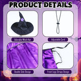 PAYHTOW Dog Halloween Costumes, Dog Witch Costume Funny Pet Witch Cloak Cape Wizard Hat Holiday Outfit Clothes Halloween Costumes for Small Medium Large Dogs Pets (Medium)