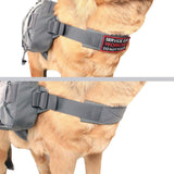 EXCELLENT ELITE SPANKER Dog Pack Dog Saddle Bag Backpack for Camping Hiking Medium & Large Dog with 2 Capacious Side Pockets (M, Grey)