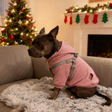 Furmate Dog Hoodies with Hurns Built in, Dog Sweatshirt for Small, Medium, and Large Dogs, Warm Sweaters for French Bulldogs, Pitbull, Puppy, Winter Jacket Alternative - Pink - L