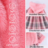 Dog Hoodie Dog Sweater Puppy Clothes for Small Dogs Boy Girl Pet Hoodies for Dogs Cold Weather Doggie Coats Fall Doggy Sweatshirt for Chihuahua Yorkie Cat Sweater Costumes, M, Pink