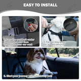 Portable Small Dog Seat for Car, Luxury Leather Center Console Dog Car Seat Booster with Safety Tethers, Anti-Collapse Pet Travel Carseat for SUV, Truck