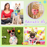 Sweetude 60 Pcs Dog Bandanas Bulk Polka Dot Pattern Triangle Scarf Adjustable Washable Bibs for Small Medium Dogs Pets