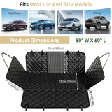 LEIMO KPARTS Dog Car Seat Cover for Back Seat,400lb Waterproof Dog Car Seat Cover Hard Bottom-Detachable,600D Heavy Duty Scratch Proof Nonslip Soft,Dog Hammock for SUVs,Car