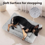 SIWA MARY Dog Bed Mat Soft Crate Pad Washable Anti-Slip Mattress for Large Medium Small Dogs and Cats Kennel Pad(40'' x 27'' Grey)