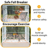 Jevnd 1Pcs Rat Climbing Rope Net Toy for Cage, Bird Hemp Rope Perch Swing, Ladder Rope Bridge Hanging Hammock, Small Animal Activity Toy for Mouse, Mice, Parrot, Bird (Random Color)