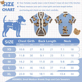 XGDMEIL Small Dog Sweaters Cute Bear Knitted Dog Cardigans Clothes for Small Medium Dogs Soft Pet Puppy Cat Knitting Outfits Fall Winter Warm Boy Girl Dogs Knitwear Coat Apparel（Blue,X-Large）