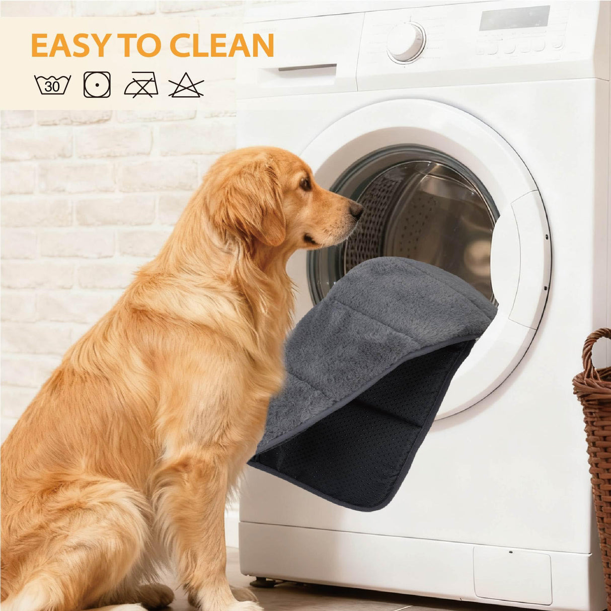 ZAKAPAWS Dog Crate Pad for Large Dog - 35x23 Memory Foam Dog Bed, Washable & Anti-Slip Dog Bed Mat, Ultra Soft Kennel Pad for Dogs Cozy Sleeping Mat, Grey