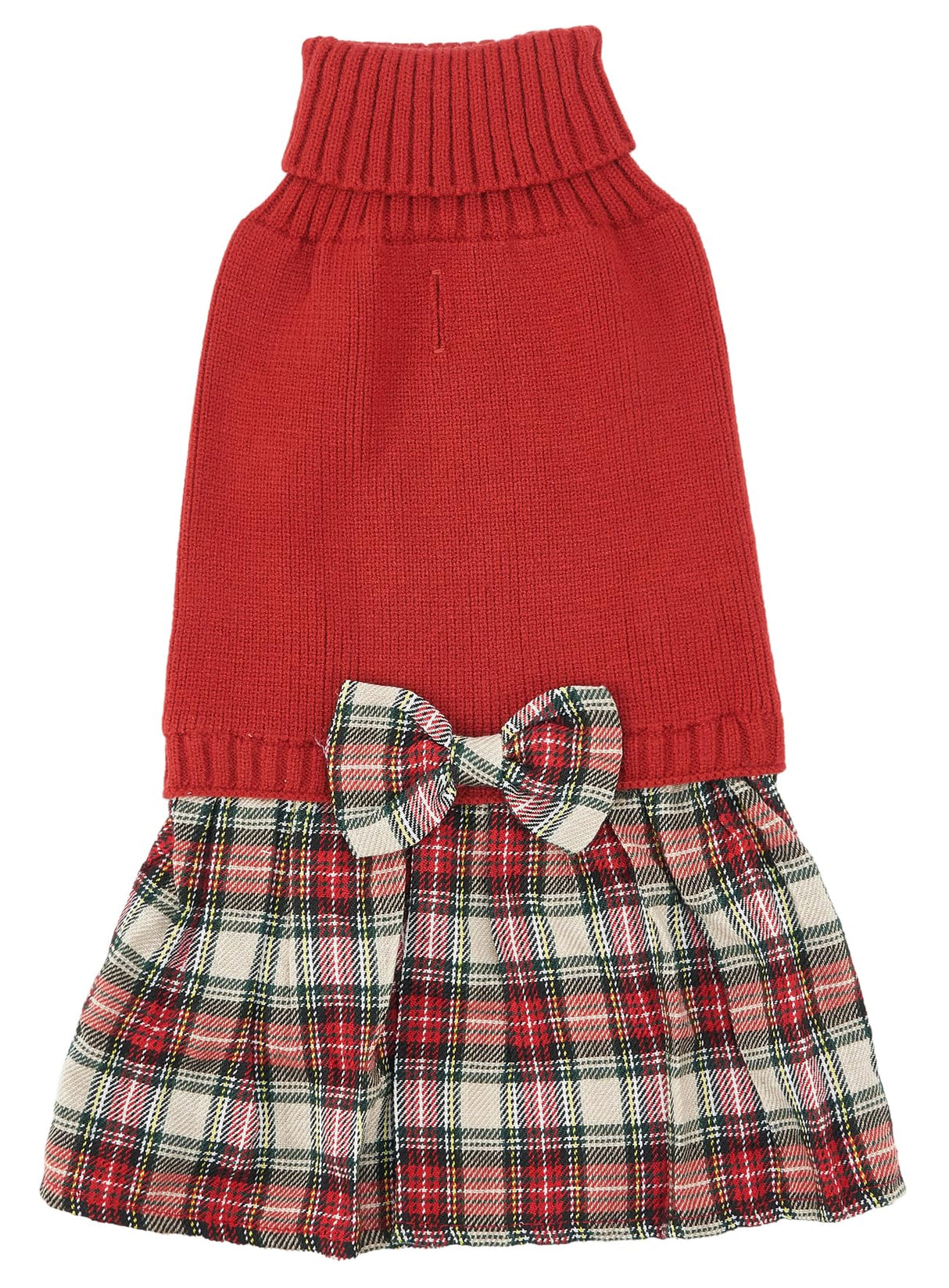 Lanyarco Burgundy Red Dog Dress for Large Dogs Girl, Winter Warm Female Pet Clothes Outfits, Dog Sweater Dress for Dogs Red, X-Large (XL) Size