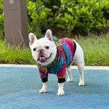 HQREA Dog Hoodie Luxury Winter Small Dog Jacket Clothes Classic Designer French Bulldog Teddy Pug Puppy Clothes(S)