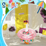 GANSHAYA Hawaiian Porch Goose Outfits Summer Bikini Goose Clothes Costume Fits 23" Goose Statue with Hat Sunglasses & Swimming Ring