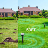 8 Pack Upgrade Mole Repellent for lawns Gopher Repellent Ultrasonic Solar Powered Snake Repellent Deterrent Mole Repeller Vole Repellent Outdoor Lawns Garden Yard All Pests Sonic Spikes Stakes Chaser