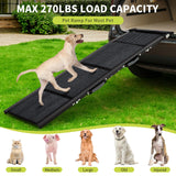 GarveeLife Dog Ramp for Car 71"× 20" Large Folding Pet Stair Ramps for Truck, SUV, with Non-Slip Surface, Up to 250 LBS, Outdoor Dog Car Ramp for Medium & Large Dogs, Portable Pet Steps