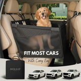 Dog Car Seat Cover with Hard Bottom – Back Seat Extender for Small & Medium Dogs, Waterproof & Non-Slip Hammock, Reinforced & Stable Design with Storage Pockets for Cars, SUVs & Trucks (Black)