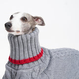 ESCCBOO Italian Greyhound Clothes, Warm Sweater for Whippets, Dog Onesie, Two-Legged Turtleneck Warm Sweater for Small Medium Dogs (Small, Grey)