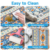 YOSEPATI Waterproof Dog Blanket, Bohemian Dog Bed Cover Pet Blanket, Reversible Sofa Couch Cover for Dogs Washable, Protect Furniture Bed Couch Sofa for Puppy Cat (Blue Medallion, 68×82 Inch)
