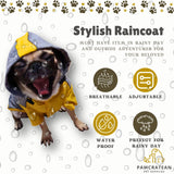Pawcratean Dog Raincoat, Water Resistant, Adjustable, Cool Design (Yellow, XX-Large)