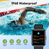 LIVIKEY Fitness Tracker Watch with Heart Rate Monitor, Activity Tracker with Pedometer, Sleep Monitor, Calories & Step Counter, IP68 Waterproof Smart Watches for Women Men Fitness Watch for Sports