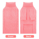 ASENKU Knitted Dog Sweater, Pullover Big Thermal Dog Winter Sweater, Turtleneck Doggy Sweaters for Large Medium Dogs Boy Girl,Warm Pet Sweatshirt for Maltese,Mini Dachshund,M