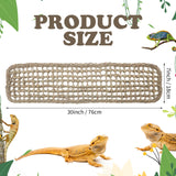 Silkfly 2 Pieces Bearded Dragon Hammock Lizard Reptile Climbing Lounger Seagrass Fiber Habitat Tank Accessories Jungle Toys for Hermit Crab Gecko Snake Iguana Amphibian