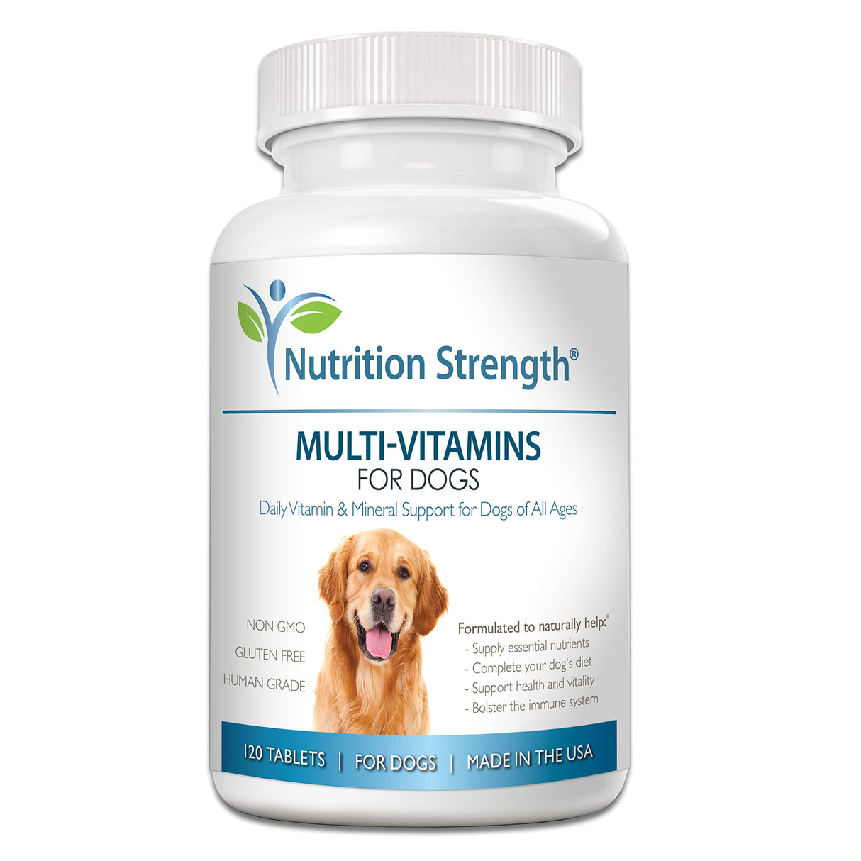 Nutrition Strength Multivitamins for Dogs, Daily Vitamin and Mineral Support, Nutritional Dog Supplements for All Canine Breeds and Sizes, Promotes Immune Health in Pets, 120 Chewable Tablets