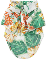 Hawaii Dog Shirt, Pet Summer T-Shirts Dog Style Floral Breathable Cool Clothes Hawaiian Shirts for Small Dogs and Cats Owner and Pet Shirts are Sold Separately