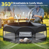 VavoPaw Small Animal Playpen, Chicken Brooder Box with Cover Top, Portable Outdoor Exercise Pet Cage Tent, Waterproof Breathable Pet playpen Indoor for Chick Ktiien Bunny Hamster Guinea Pig, Black