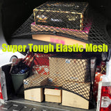 Car Dog Barrier Net, Hook Up Elastic Envelope Luggage Net (47.24" x 33.85") Dual Layer Safety Net for Pet Dog Vehicle Universal Mesh Barrier Guard Blocks Access to Car Front Seats Organiser Bag