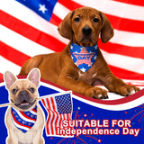 Sadnyy 40 Pcs Veteran Day Dog Bandana Bulk Memorial Patriotic American Flag Star Stripe Adjustable Bandana for Dogs 4th of July Puppy Kerchief National Independence Red White Blue USA Pet Scarf(XL)
