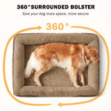 INVENHO Orthopedic Dog Beds Large Sized, XL Washable Egg-Crate Memory Foam Dog Couch with Washable Removable Cover, Waterproof Lining and Nonskid Bottom