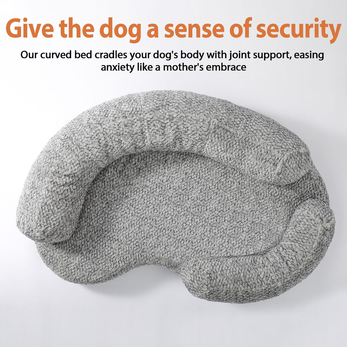 DogTender Orthopedic Memory Foam Dog Bed for Small Dogs - Washable & Waterproof & Removable Cover - Round Calming Dog Bed for Anxiety Relief(35 x 24 x 8 Inch)