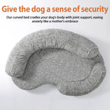 DogTender Orthopedic Memory Foam Dog Bed for Small Dogs - Washable & Waterproof & Removable Cover - Round Calming Dog Bed for Anxiety Relief(35 x 24 x 8 Inch)
