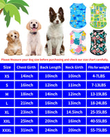 PET SHOW 4 Pack Dog Hawaiian Shirts for Medium Dogs UPF 50+ UV Sun Protection Summer Cool Clothes Tank Top Floral Dog T-Shirts Pet Holiday Party Sleeveless Vest Boy Girl(Large)