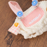 CALEMBOU Plush Doll Clothes, 4 Inches Cute Animal Series Plush Doll Clothes for Labubu, Kawaii Doll Clothes Accessories Set for Birthday Gifts (Cute Rabbit Set)