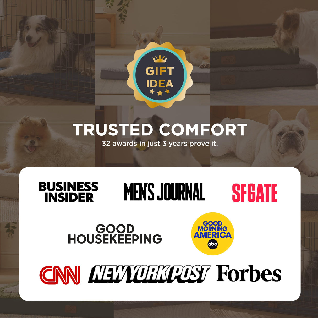Bedsure XL Dog Bed for Crate - Large Comfy Flat Pet Beds with Removable Washable Cover, Orthopedic Egg Crate Foam Crate Mat, Suitable for Pet Up to 90 lbs