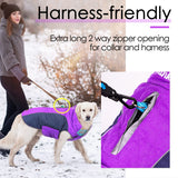 ThinkPet Dog Cold Weather Coats - Cozy Waterproof Windproof Reversible Winter Dog Jacket, Thick Padded Warm Coat Reflective Vest Clothes for Puppy Small Medium Large Dogs
