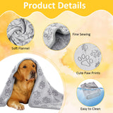 Dog Blankets for Medium Dogs, Cat, Premium Soft Dog Blankets for Small Dog Washable, Puppy Blanket Dogs Essentials for Puppies (3, Grey, 41" x 30")