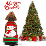 3 Pack Dog Thanksgiving Christmas Sweater, GOYOSWA Dog Thanksgiving Christmas Outfit Holiday Turkey Santa Snowman Knitted Holiday Sweaters for Small Medium Large Dogs Pets (Medium)