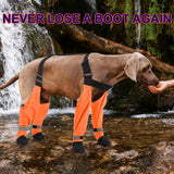 SeranPup S Adjustable Dog Suspender Boots & Hiking Shoes, Waterproof Winter Snow Gear Boots with Anti-Slip Sole, Reflective Snowsuit Design That Helps Stay On for Cold Weather Adventures