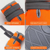 Dog Boots, Medium and Large Dog Boots and paw Guards, Suitable for Snowy Winter Days, hot Summer Roads, Waterproof in The rain, Outdoor Walks, Indoor Hard Surface Anti-Slip Shoes 4 Pieces