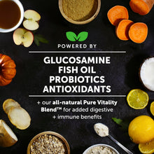 Load image into Gallery viewer, Senior Dog Multivitamin - Essential Dog Vitamins and Supplements - Glucosamine, Probiotics, Omega Fish Oil for Dogs Health &amp; Heart- Dogs Vitamins Health Supplies (Duck 90 ct)
