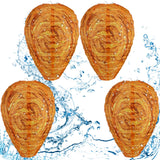 Honoson Wasp Nest Decoy Hanging Fake Wasp Nest Waterproof Material Hornet Nest Decoy for Wasps Hornets Yellow Jackets Home Garden Yard Outdoors(Orange, 4 Pieces)