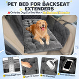 Loiion Dog Car Bed Mat - Non-Slip Backseat Extender Pet Mat, Flannel 100% Cotton Filling, Easy Clean, Dog Travel Bed Fits SUVs/Sedans/Trucks [No Backseat Extender Included]