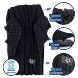 Zoo Snoods Bat Wing Dog Costume - Warm Crochet Snood Wrap for Pets, Neck Ear Cover Protection, Halloween Winter (Small)
